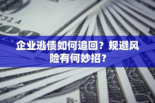 济南企业逃债如何追回？规避风险有何妙招？
