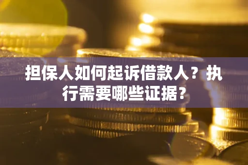 济南担保人如何起诉借款人？执行需要哪些证据？