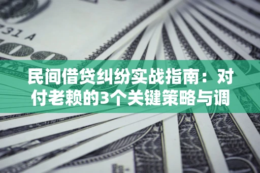 济南民间借贷纠纷实战指南：对付老赖的3个关键策略与调解盲区解析
