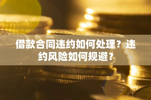 济南借款合同违约如何处理？违约风险如何规避？