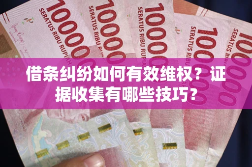 济南借条纠纷如何有效维权？证据收集有哪些技巧？